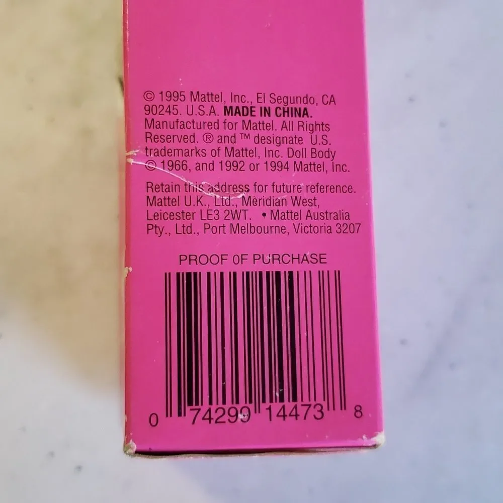 Vintage 1995 Mattel Pretty Hearts Barbie New in Original Sealed Box